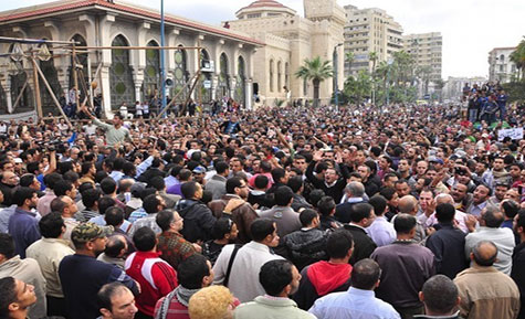 مسيرات تعم مختلف المناطق المصرية