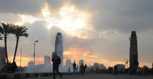 مواجهات بين الأمن المصري والمتظاهرين