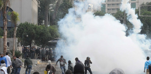 مواجهات بين الأمن المصري والمتظاهرين