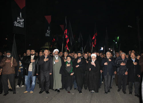 النبطية أحيت ليلة أربعين الامام الحسين (ع) بمسيرة حاشدة