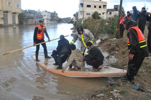المنخفض الجوي ينحسر تدريجياً في غزة