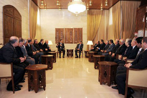 الرئيس السوري لوفد أردني: سورية ستبقى قلب العروبة النابض 