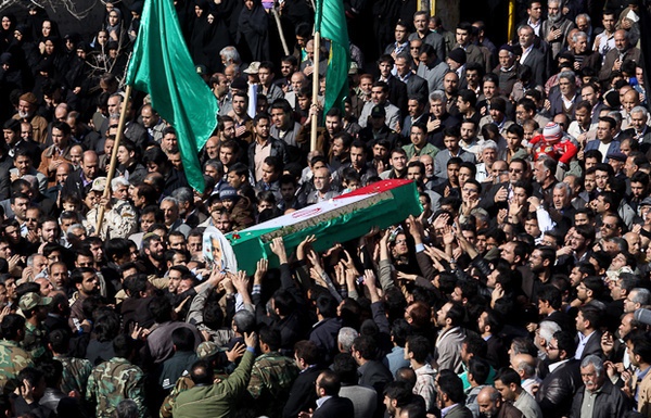 إيران تودع الشهيد المهندس "حسام خوش نويس"