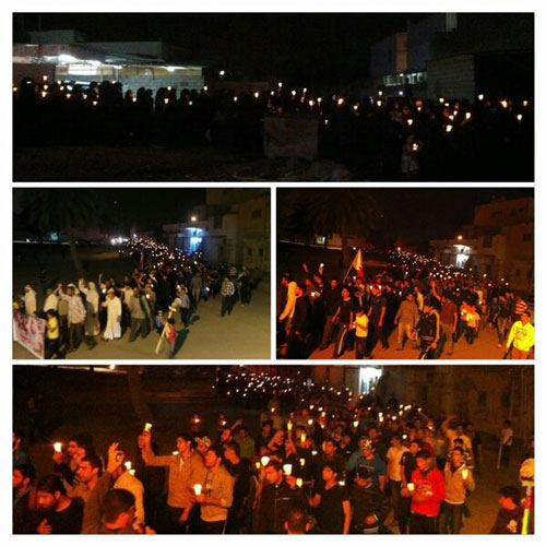 قوات الأمن البحرينية تفرق بالقوة عزاء الفتى حسين الجزيري