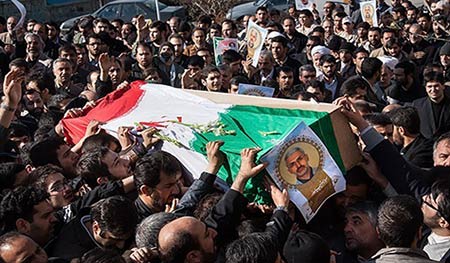 تشييع جثمان الشهيد خوش نويس  في طهران