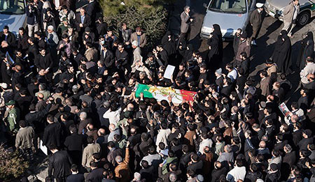 تشييع جثمان الشهيد خوش نويس  في طهران