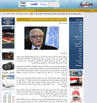 سوريا تحمل على تصريحات الإبراهيمي المنحازة