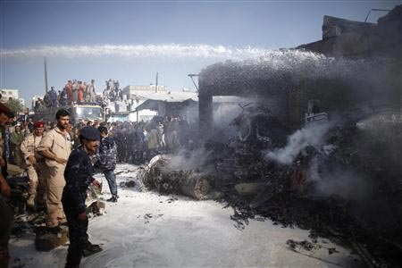 قتلى بتحطم طائرة عسكرية في اليمن