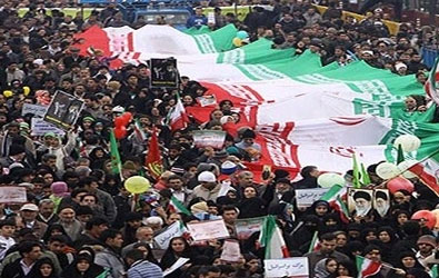 مسيرات مليونية في إيران إحياء لذكرى إنتصار الثورة 