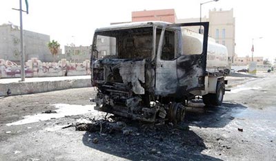 مدير شرطة المحافظة الشمالية: تعرض صهريج نفط لهجوم بالقنابل الحارقة