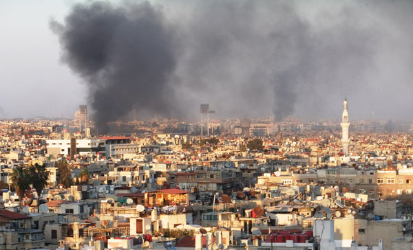 الميليشيات المسلحة تستهدف دمشق بقذائف هاون