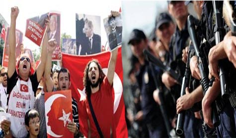 مظاهرة ضخمة في إسطنبول مناهضة لحكومة أردوغان