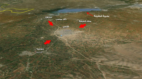 اضغط على الصورة لرؤيتها بحجم اكبر الجيش السوري أحكم سيطرته على 150كلم2 في القصير
