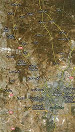 اضغط على الصورة كي تظهر بشكل اوضح رياح ’عاصفة الشمال’ تهب على مدينة حلب وريفها الشمالي