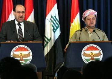 المالكي ومسعود البارزاني في أربيل المالكي والبارزاني.. ومفاتيح الحل