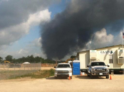 انفجار هائل في مصنع كيماويات في ولاية لويزيانا