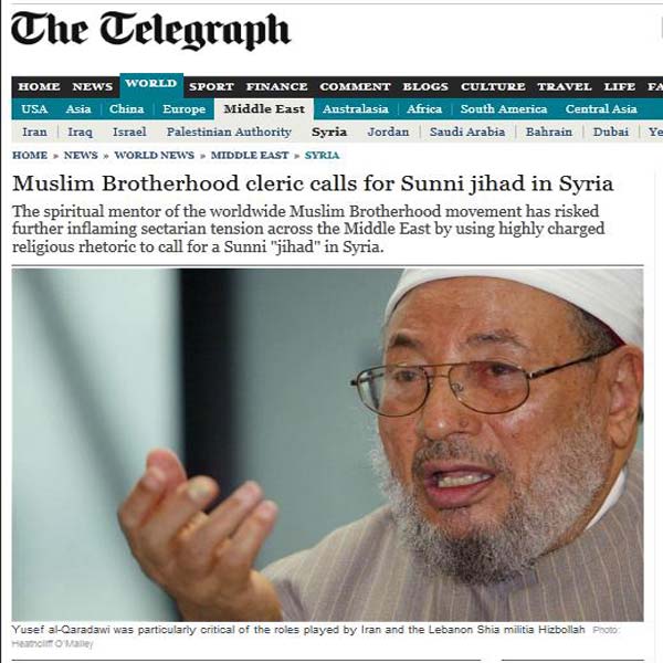 ديلي تلغراف&rsquo;: القرضاوي يؤجج التوتر الطائفي