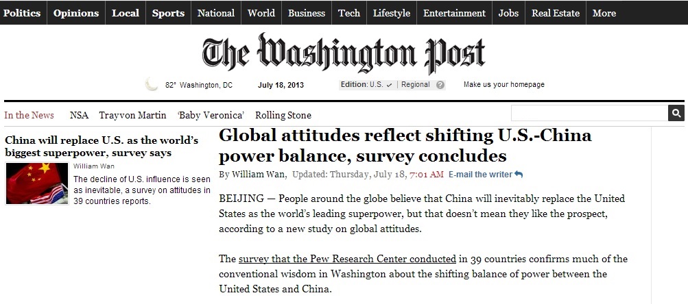 الصين ستحل &rsquo;حتماً&rsquo; محل الولايات المتحدة كـ&rsquo;قوة عظمى&rsquo;