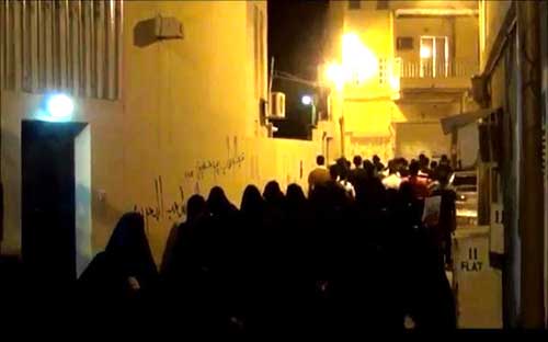 تظاهرات سلمية في البحرين ليلاً