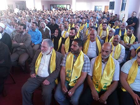 حزب الله نظم احتفالا تكريميا حاشدا لخمسة من شهداء الواحب الجهادي في القطاع الشمالي في البقاع