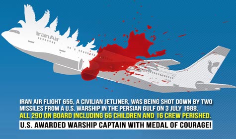 إيران تستذكر جريمة اسقاط طائرة مدنية بصاروخ أميركي 