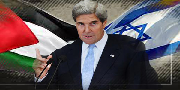كيري يعمل لاستئناف المفاوضات بين الفلسطينيين والصهاينة 