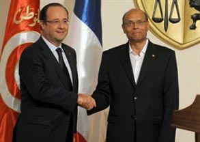 هولاند في أول زيارة لتونس بعد الثورة لإعادة الدفء إلى العلاقات الثنائية