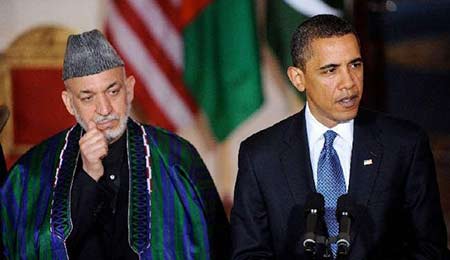 الخلاف بين أوباما وكرزاي قد يؤدي إلى سحب القوات الأمريكية من أفغانستان بالكامل 