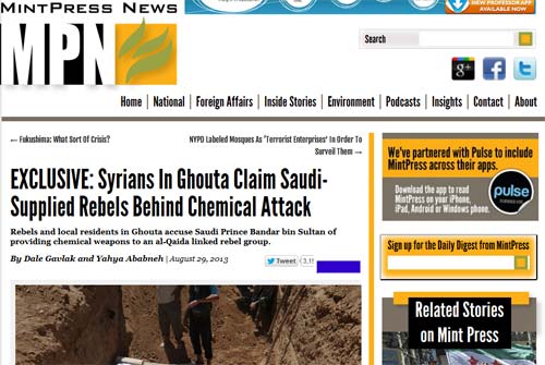 مسلّحو المعارضة السورية يعترفون باستخدامهم الكيميائي