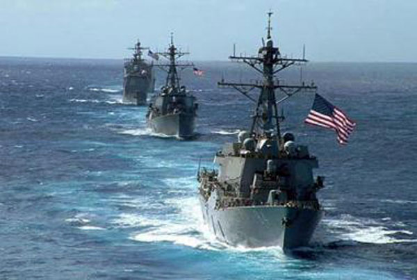 سفينة حربية اميركية سادسة تتواجد في المتوسط كإجراء وقائي