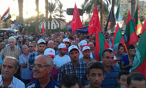 تظاهرة أمام السفارة الأميركية في عوكر