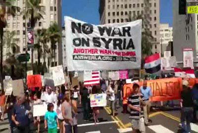 الرأي العام العالمي والعربي يرفض العدوان ضد سوريا