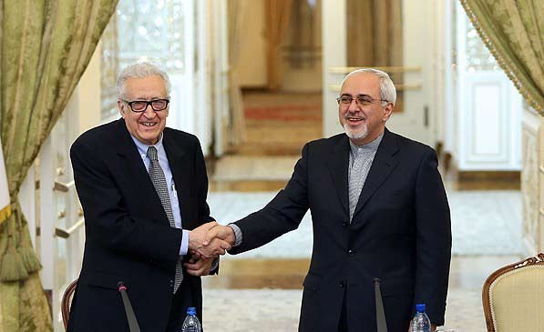 لقاء الابراهيمي ظريف الابراهيمي التقى وزير الخارجية الايراني في طهران