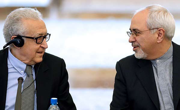 لقاء الابراهيمي ظريف الابراهيمي التقى وزير الخارجية الايراني في طهران