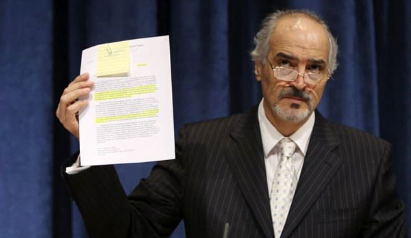 الجعفري: السعودية وفرت الكيميائي &rsquo;للمعارضة السورية&rsquo;
