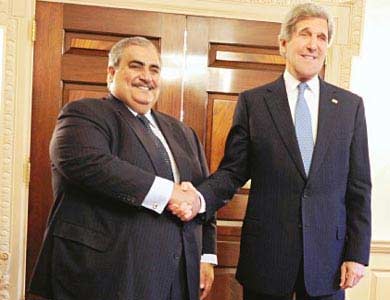 وزير الخارجية البحريني يجتمع مع نظيرة الأميركي في باريس