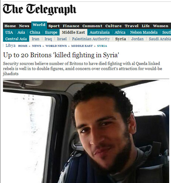 &rsquo;ذا تلغراف&rsquo;: 20 بريطانياً قتلوا حتى اليوم خلال وجودهم في سوريا
