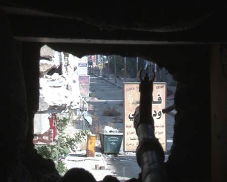 احد شوارع حرستا الجيش العربي السوري يتجه لاستكمال طوق دمشق