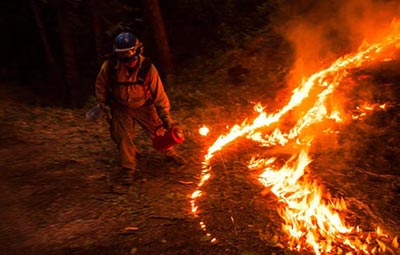 حريق كبير في أحد مستودعات الصين