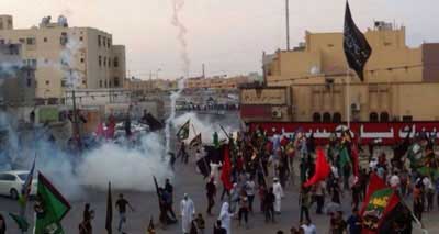 قوات الأمن البحريني تعتدي على مراسم عاشورائية غرب المنامة
