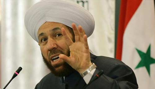 مفتي سوريا: حدودنا من الاسكندرون المحتل إلى غزة
