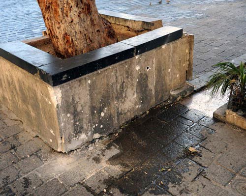 قذيفة هاون على الجامع الاموي في دمشق
