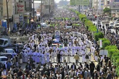 اليمن: تشييع مهيب للنائب جدبان عضو الحوار عن الحوثيين