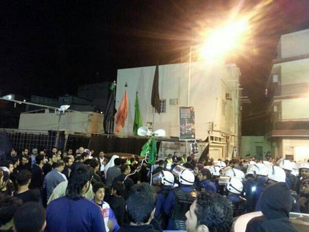 الأمن البحريني يعترض مواكب عزاء في المنامة 
