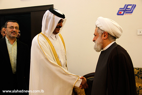 الشيخ قاسم استقبل السفير القطري