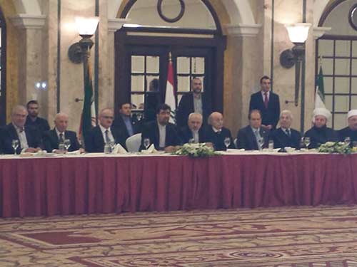 السيد نصر الله التقى ظريف عارضاً معه أوضاع المنطقة