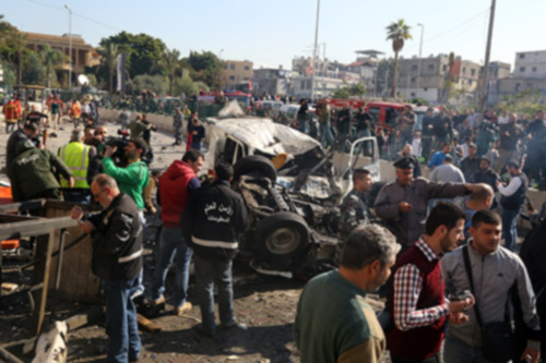 انفجارا بئر حسن بالصور والفيديو