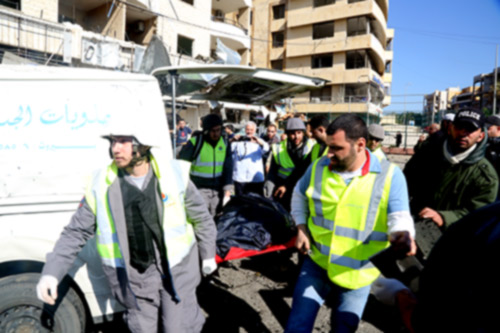 انفجارا بئر حسن بالصور والفيديو