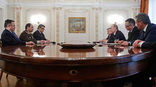 بوتين يدعم ترشح السيسي للرئاسة في مصر 
