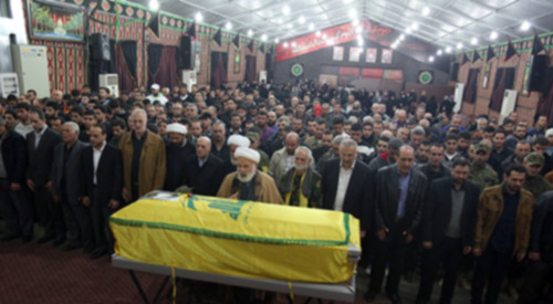 حزب الله يشيع الشهيد حوري في روضة الشهيدين